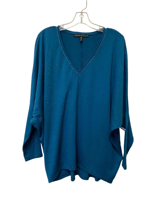 Top Long Sleeve By White House Black Market In Blue, Size: Xlp