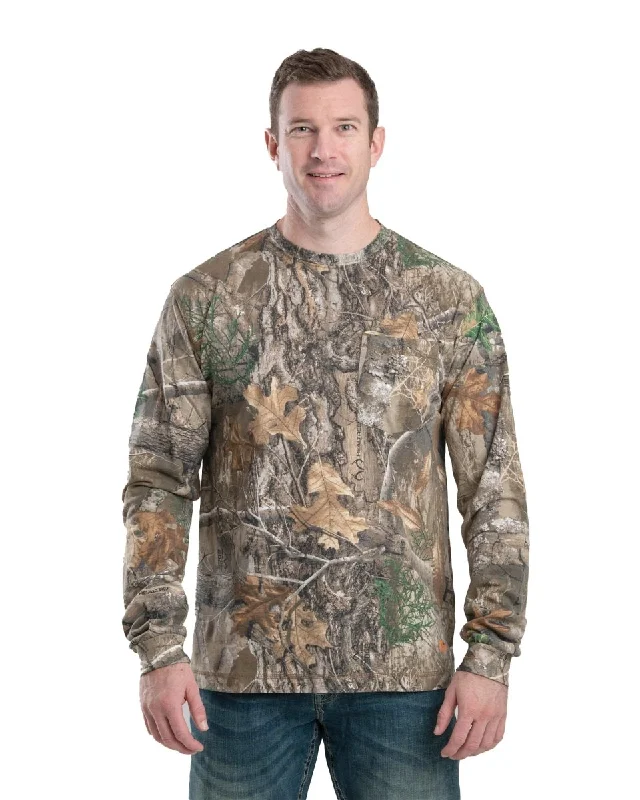 Camo Performance Long Sleeve Pocket Tee