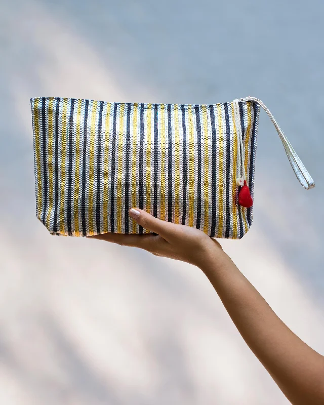 Sitara Clutch - Gold & Black