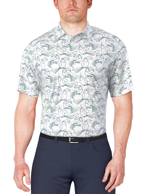 Men's Linear Toucan Printed Polo