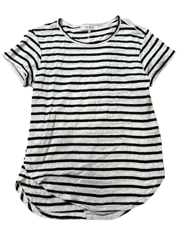 Top Short Sleeve By Frame In Striped Pattern, Size: SP