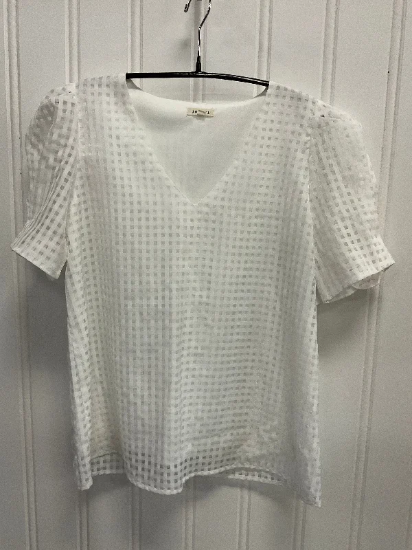 Top Short Sleeve By Jodifl In White, Size: S