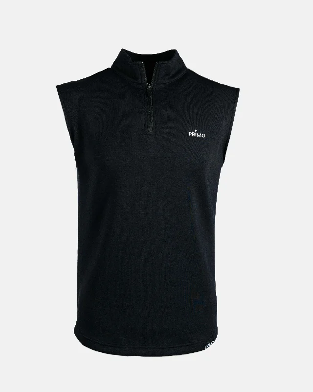 Black Quarter Zip Vest