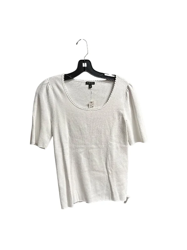 Top Short Sleeve By Talbots In White, Size: Xs