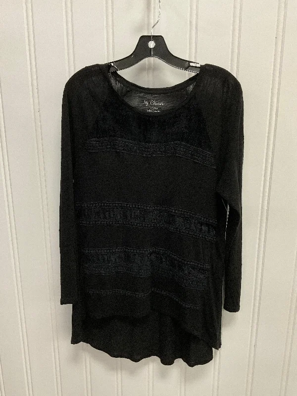 Top 3/4 Sleeve By Chicos In Black, Size:M