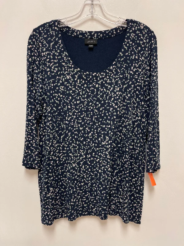 Top Long Sleeve By J. Jill In Navy, Size: M