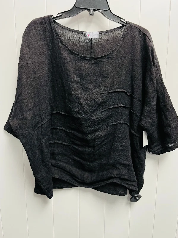 Top Short Sleeve By tina stephens In Black, Size: L