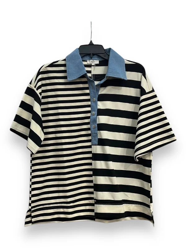 Top Short Sleeve By Entro In Striped Pattern, Size: S