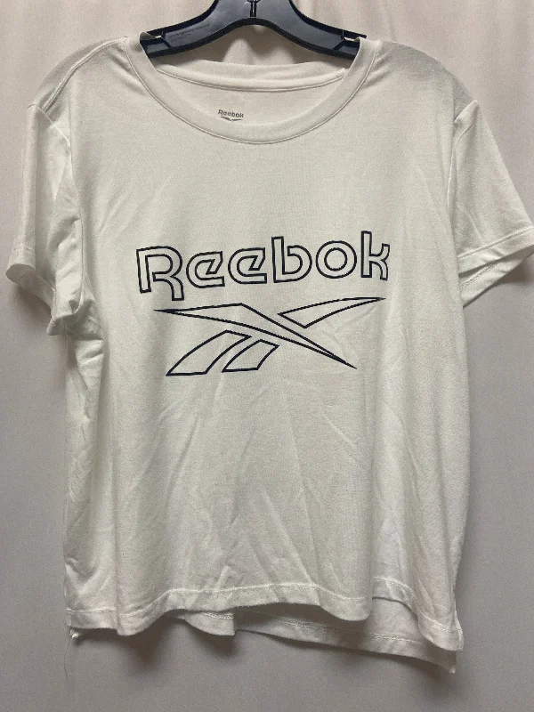 White Athletic Top Short Sleeve Reebok, Size L