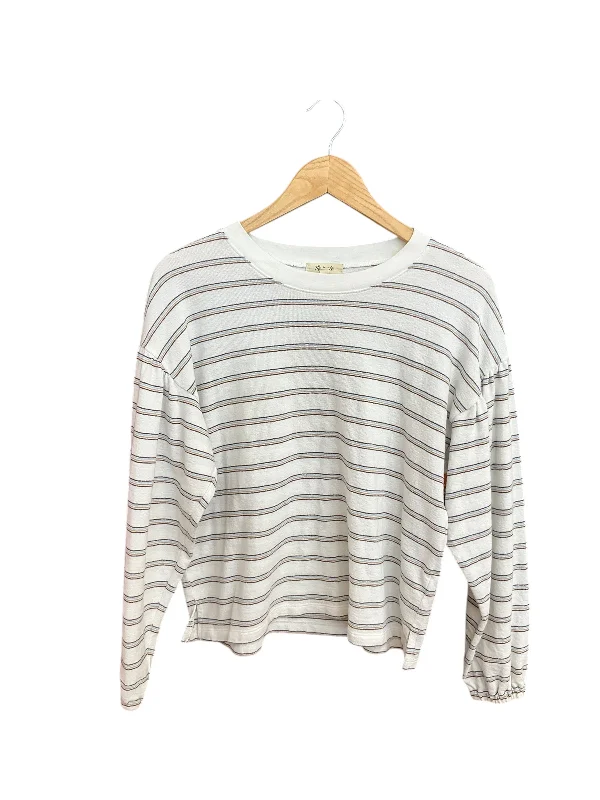 Top Long Sleeve By Madewell In Striped Pattern, Size: S