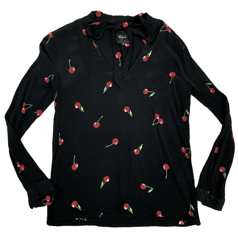 Top Long Sleeve By Rails In Black & Red, Size: Xs