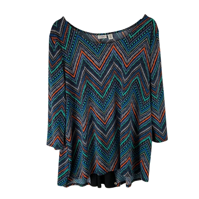 Top Short Sleeve By Cato In Multi-colored, Size: Xl