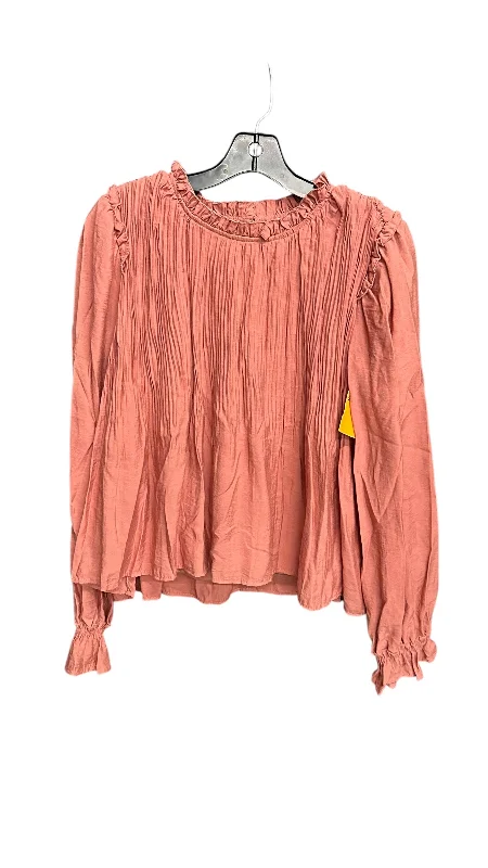 Top Long Sleeve By Clothes Mentor In Pink, Size: M