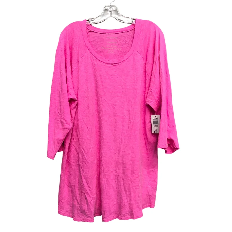 Top Ls Basic By Torrid In Pink, Size:3X