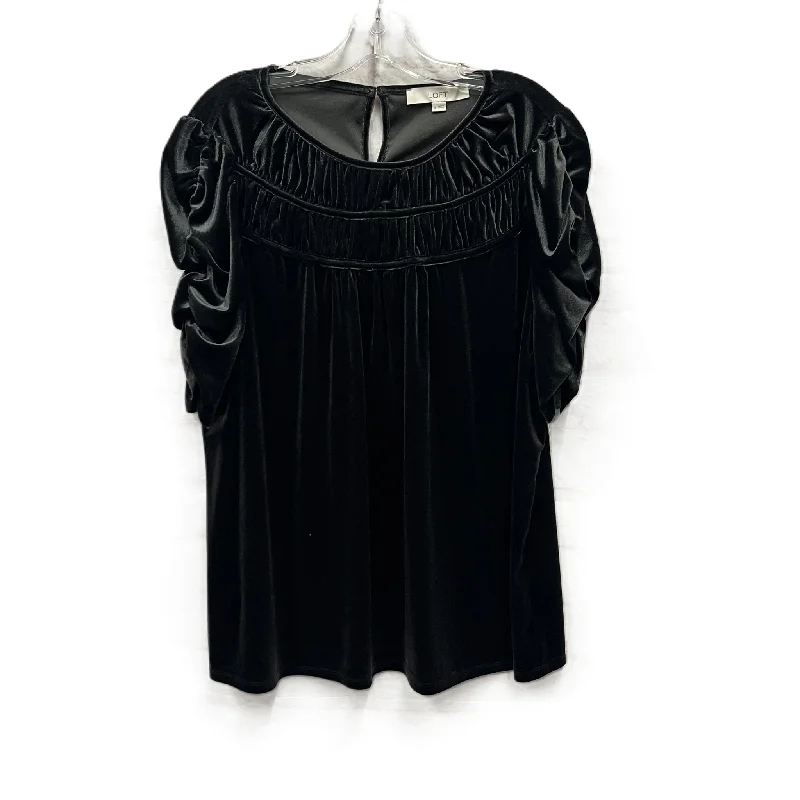 Top Short Sleeve By Loft In Black, Size: Xl