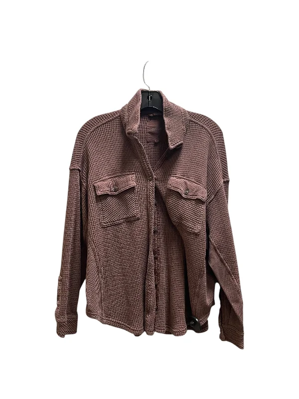 Top Long Sleeve By Aerie In Brown, Size: Xxs