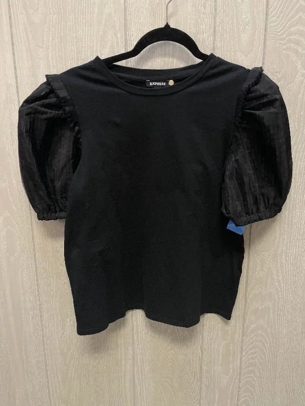 Top Short Sleeve By Express In Black, Size: M