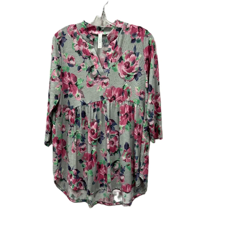 Top Long Sleeve By Honeyme In Pink, Size: L