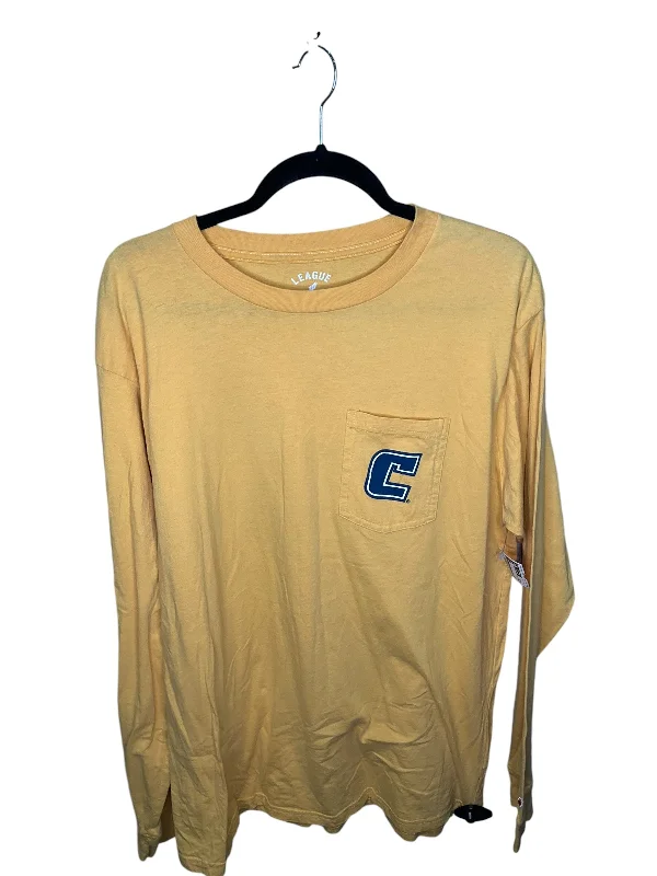 Top Long Sleeve By Cmc In Yellow, Size: 2x