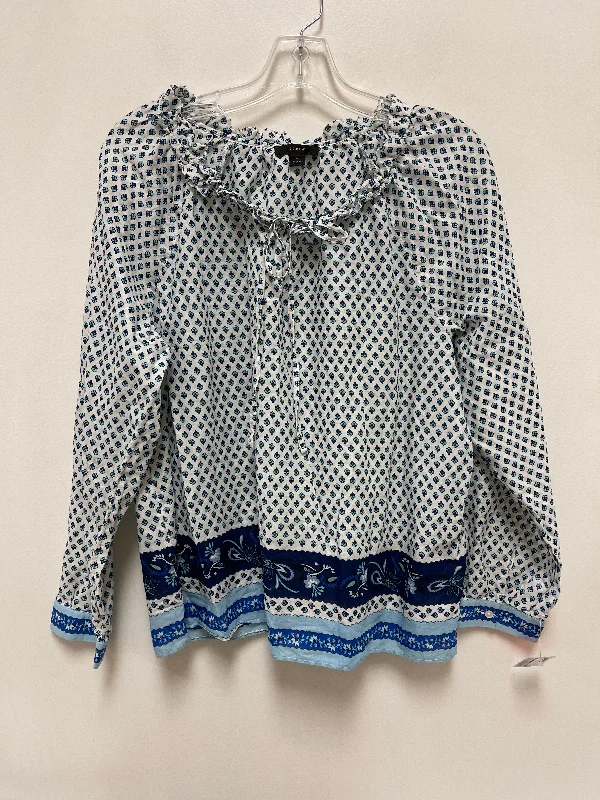 Top Long Sleeve By J. Crew In Blue, Size: L