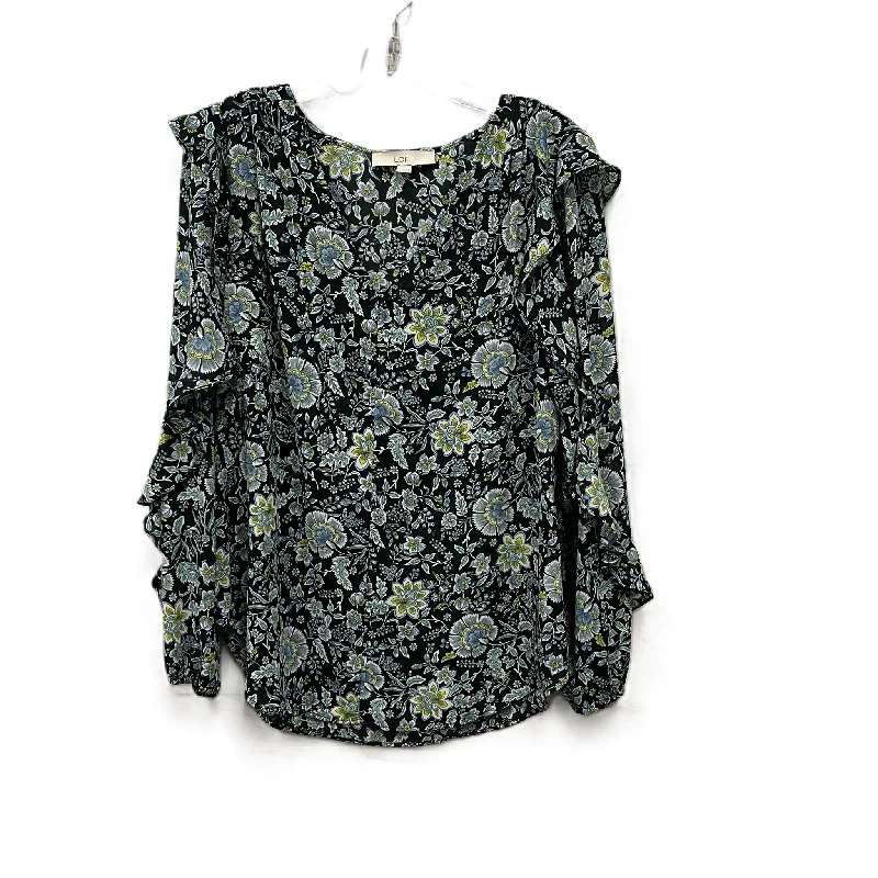 Top Long Sleeve By Loft In Green, Size: L