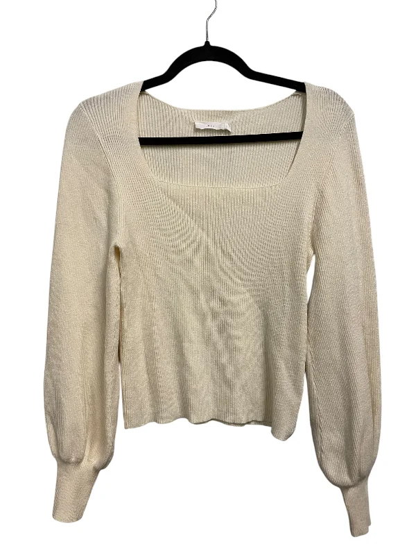 Top Long Sleeve Basic By Lush In Cream, Size: L