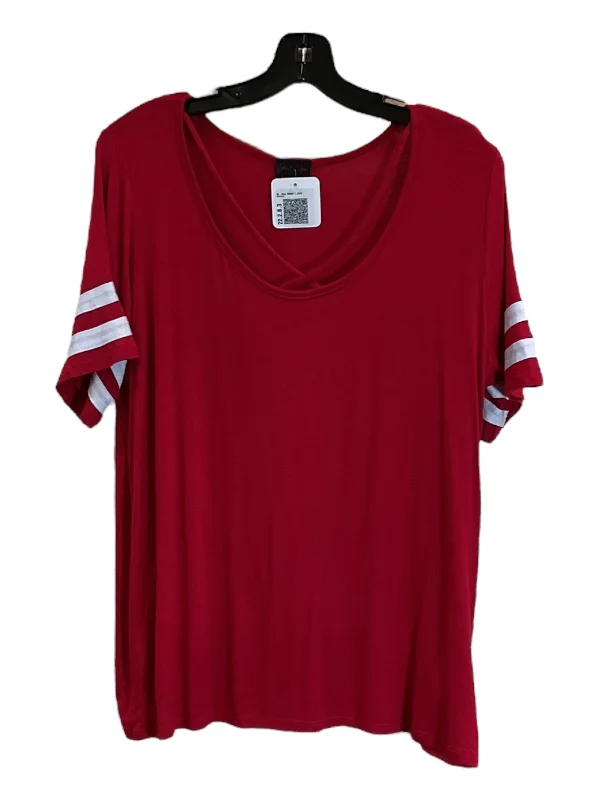 Top Short Sleeve By Clothes Mentor In Red, Size: Xl