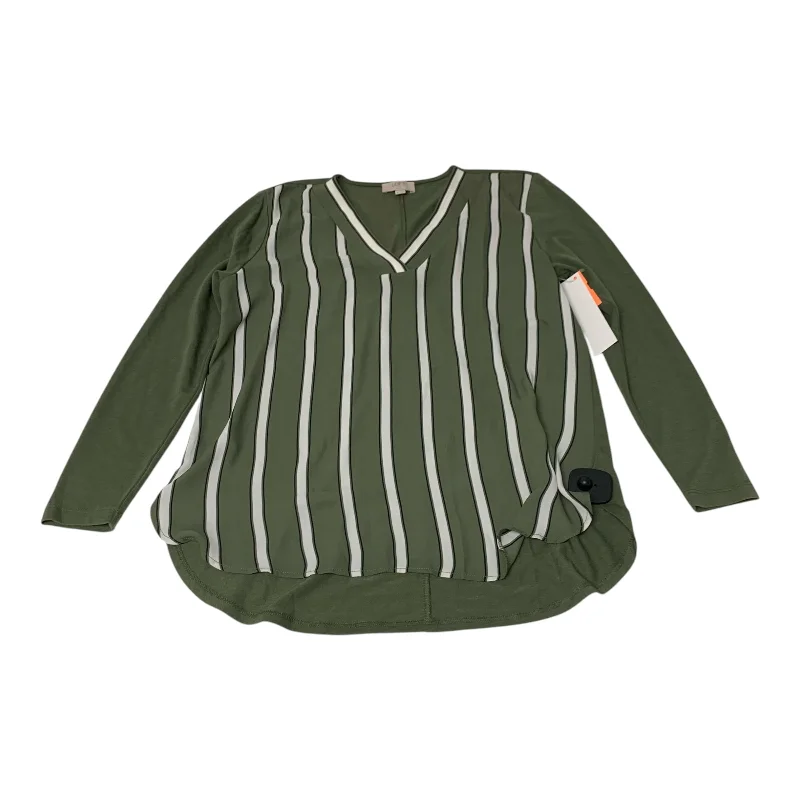 Top Long Sleeve By Loft In Green, Size: Mp