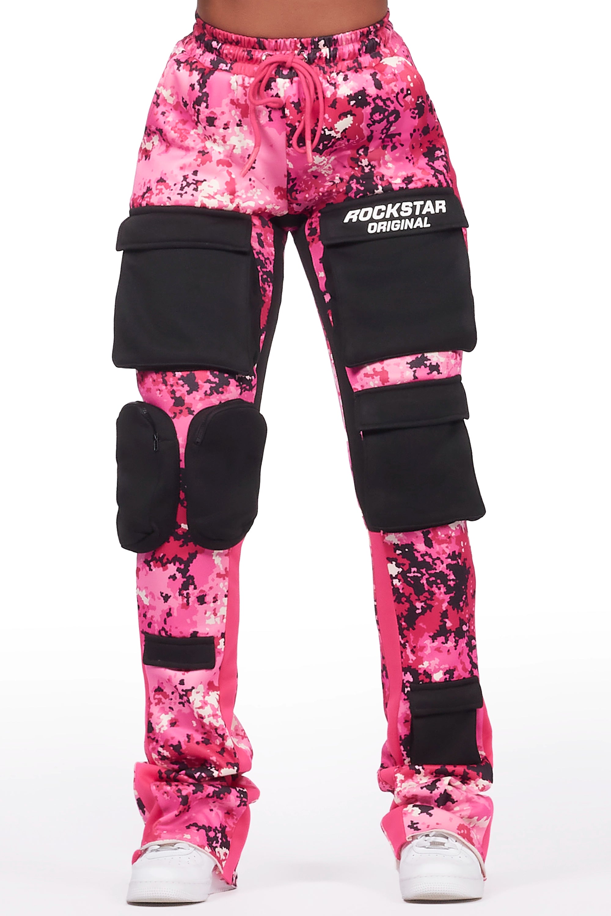 Norika Pink Digital Camo Stacked Track Pant