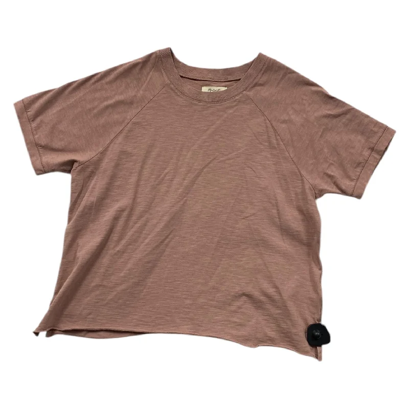 Top Short Sleeve By Madewell In Mauve, Size: M