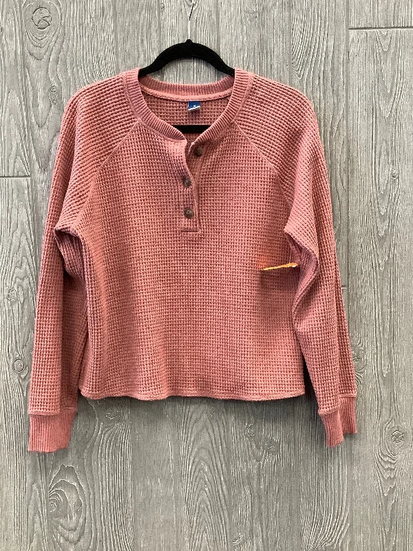 Top Long Sleeve By Old Navy In Pink, Size: M