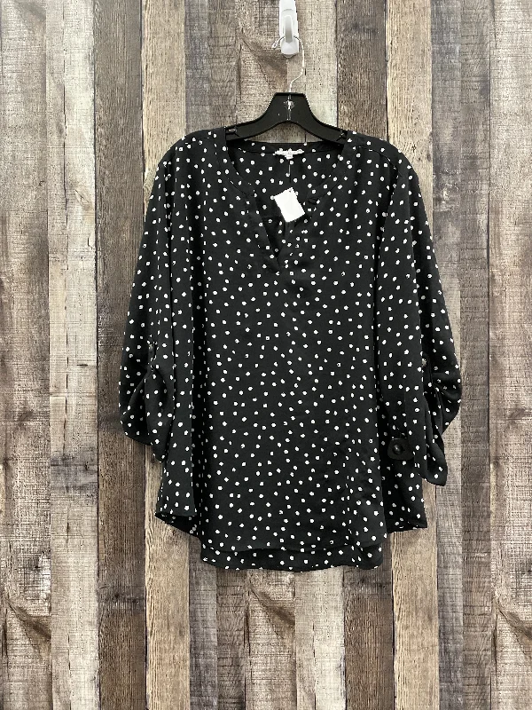 Top Long Sleeve By Maurices In Polkadot Pattern, Size: Xxl