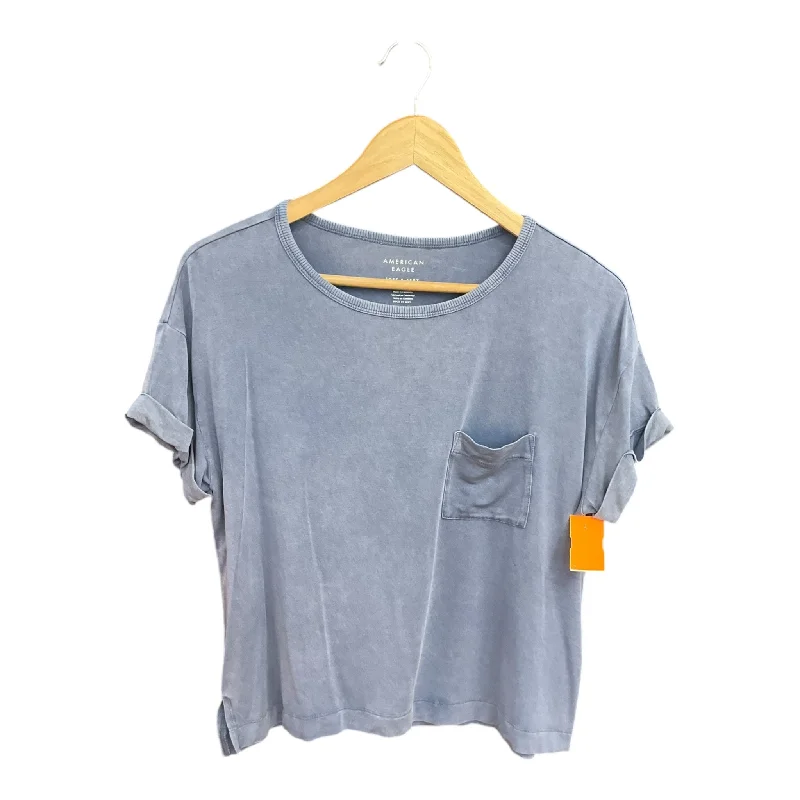 Top Short Sleeve Basic By American Eagle In Blue, Size: M