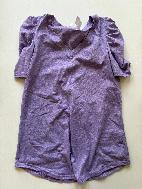 Top Short Sleeve By xieerduo In Purple, Size: S