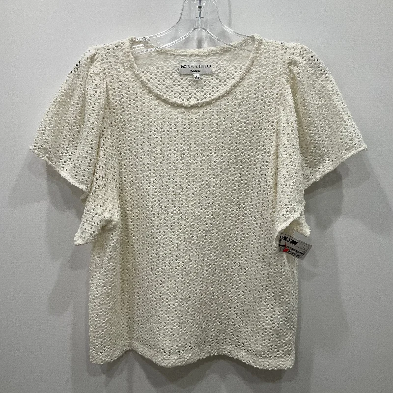 Top Short Sleeve By Madewell In White, Size: S