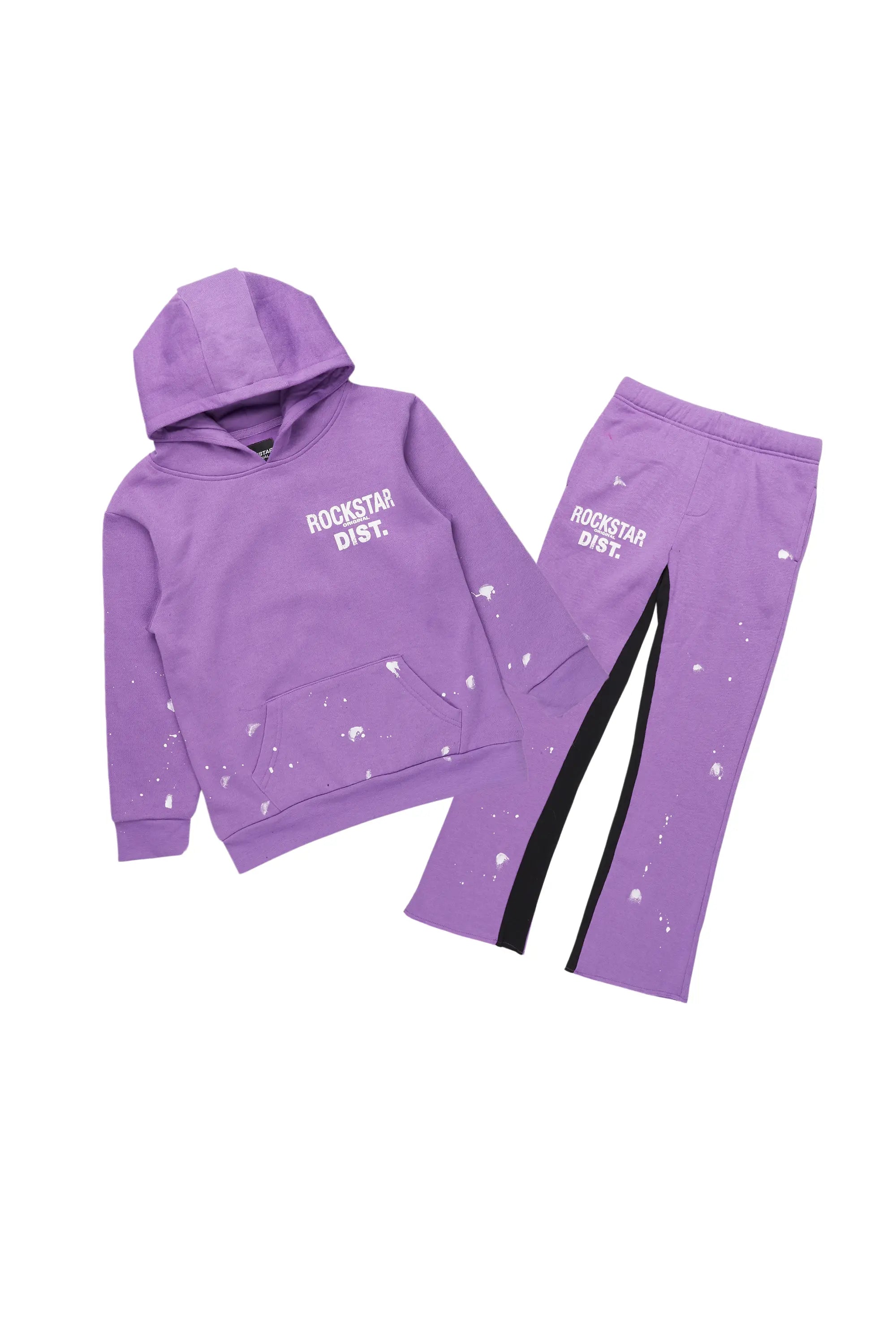 Boys Raffer Purple Baggy Fit Pant Set