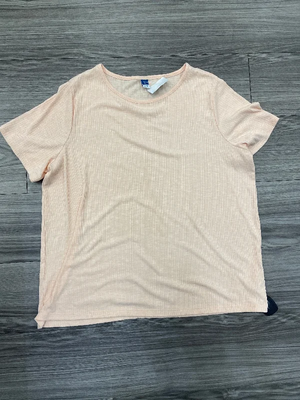 Top Short Sleeve By Old Navy In Peach, Size: Xl