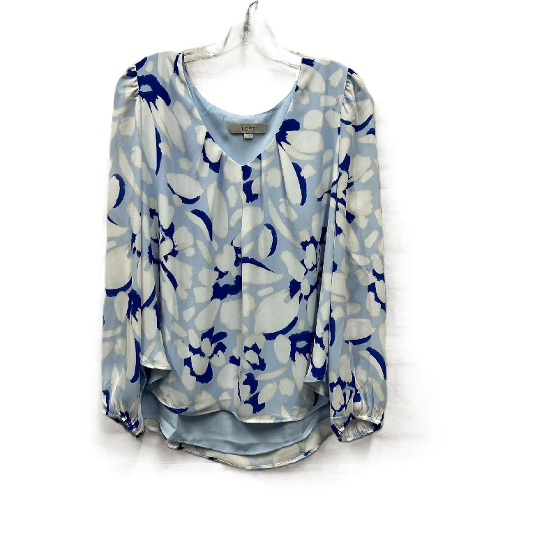 Top Long Sleeve By Loft In Blue, Size: L