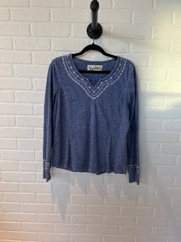 Top Long Sleeve By Aventura In Blue, Size: L