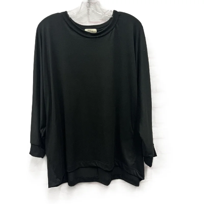 Top Long Sleeve By Les Amis In Black, Size: 3x