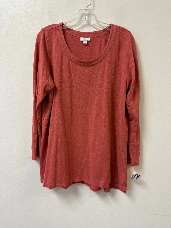 Top Long Sleeve By J. Jill In Red, Size: L