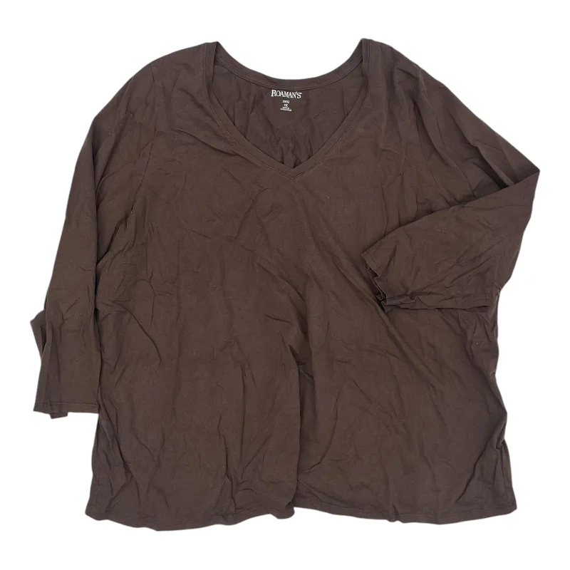 Top Ls Basic By Romans In Brown, Size:3X