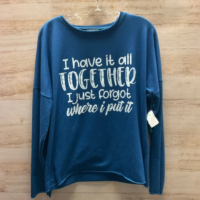 Top Long Sleeve By Clothes Mentor In Blue, Size: M