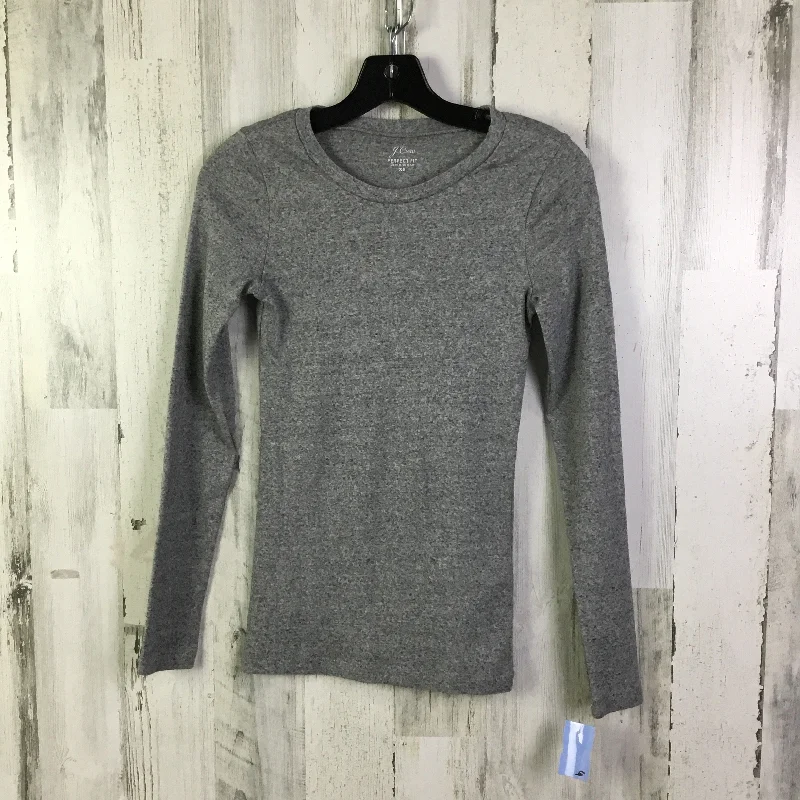 Top Long Sleeve Basic By J. Crew In Grey, Size: Xs