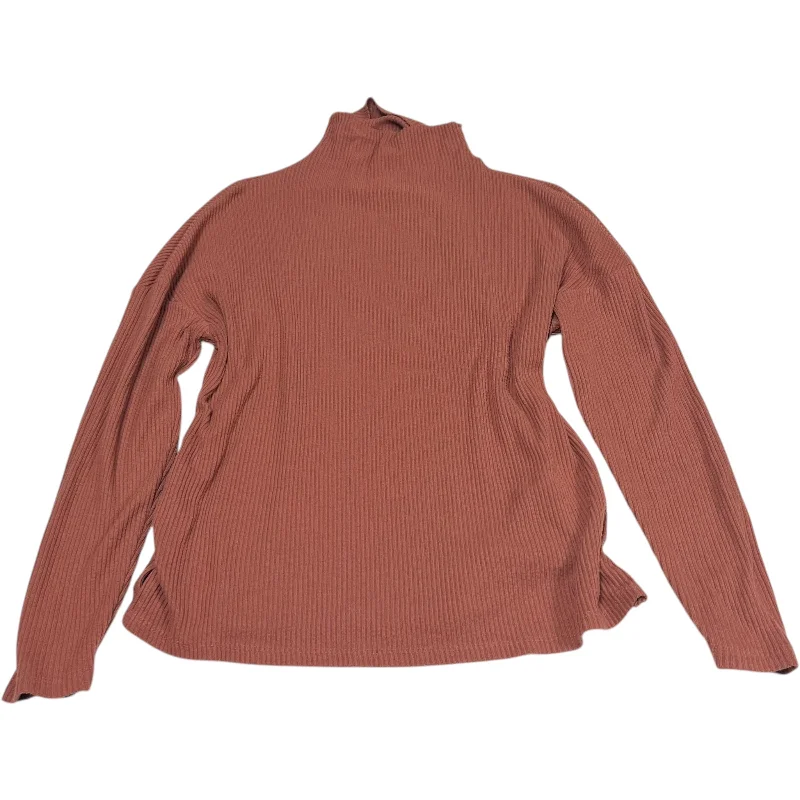 Top Long Sleeve Basic By A New Day In Orange, Size: S