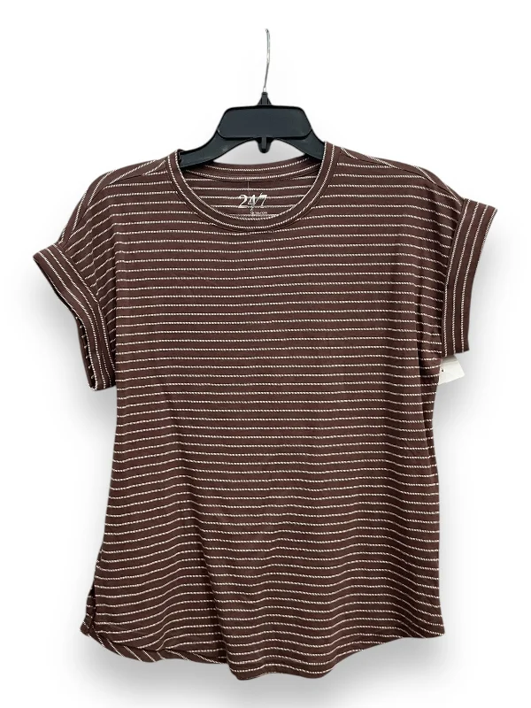 Top Short Sleeve Basic By Maurices In Striped Pattern, Size: Xs