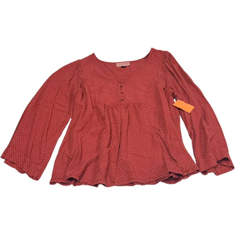 Top Long Sleeve By Universal Thread In Orange, Size: M