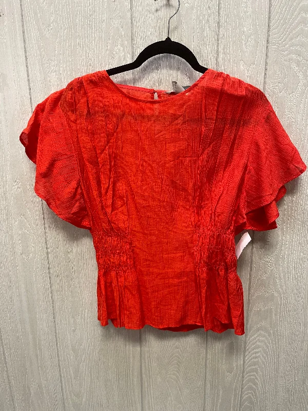 Top Short Sleeve By H&m In Red, Size: M