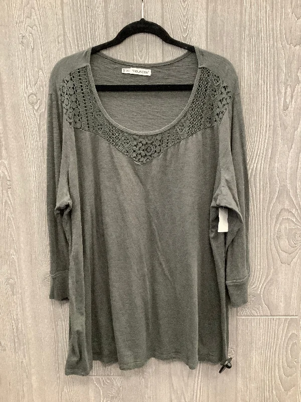 Top 3/4 Sleeve By Maurices In Green, Size: 3x