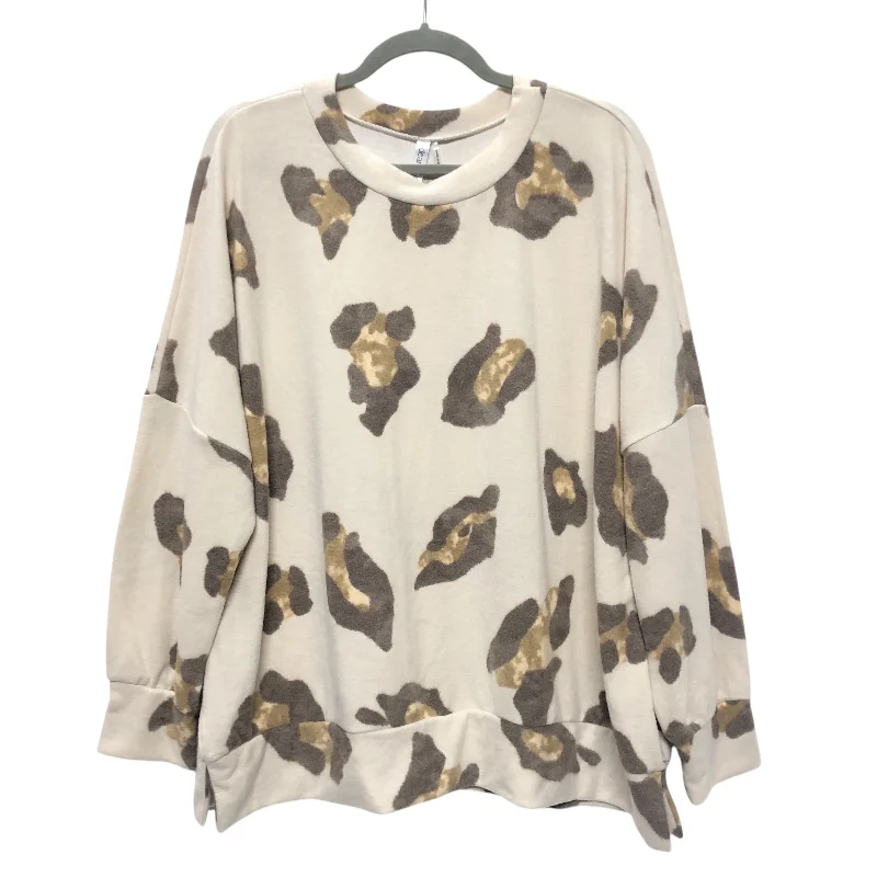 Top Long Sleeve By Clothes Mentor In Animal Print, Size:L